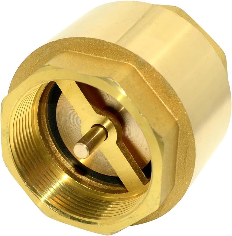 DAN SPEED Brass Check Valve,Female Thread Spring Check Valve,One Way Horizontal Check Valves for Backflow Prevention,Well, Pump, Tank ((DN50) 2'') - Image 4